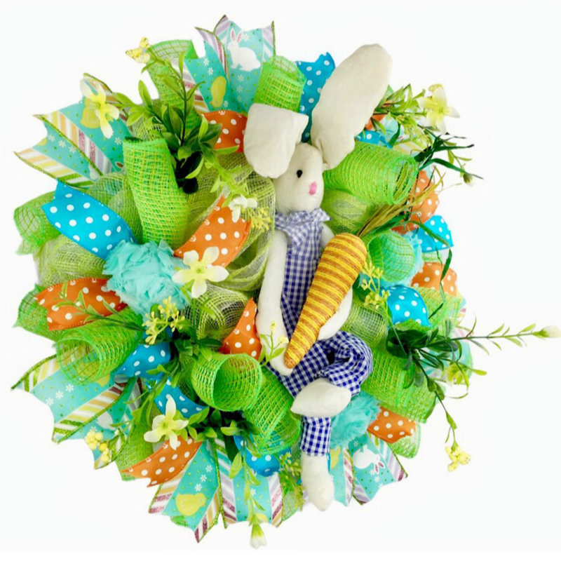 Handcrafted Faux Daisy 18'' Wreath