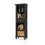 Noir massif + vitrines en bois manufacturé