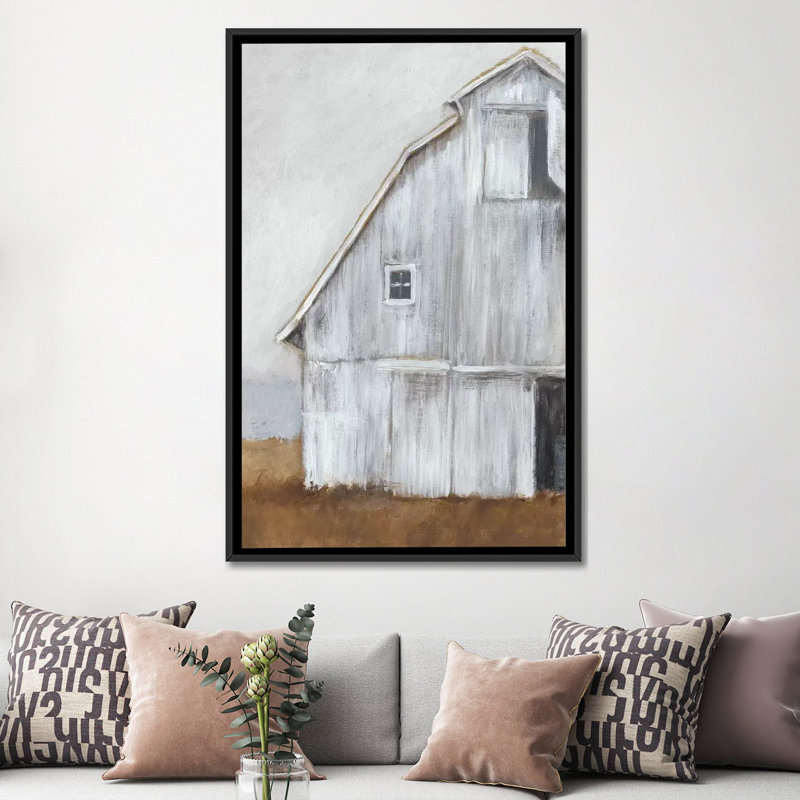 « abandonné grange ii », reproduction d’impression sur toile, H 26 po x l 18 po x P 1,5 po, Toile avec cadre noir