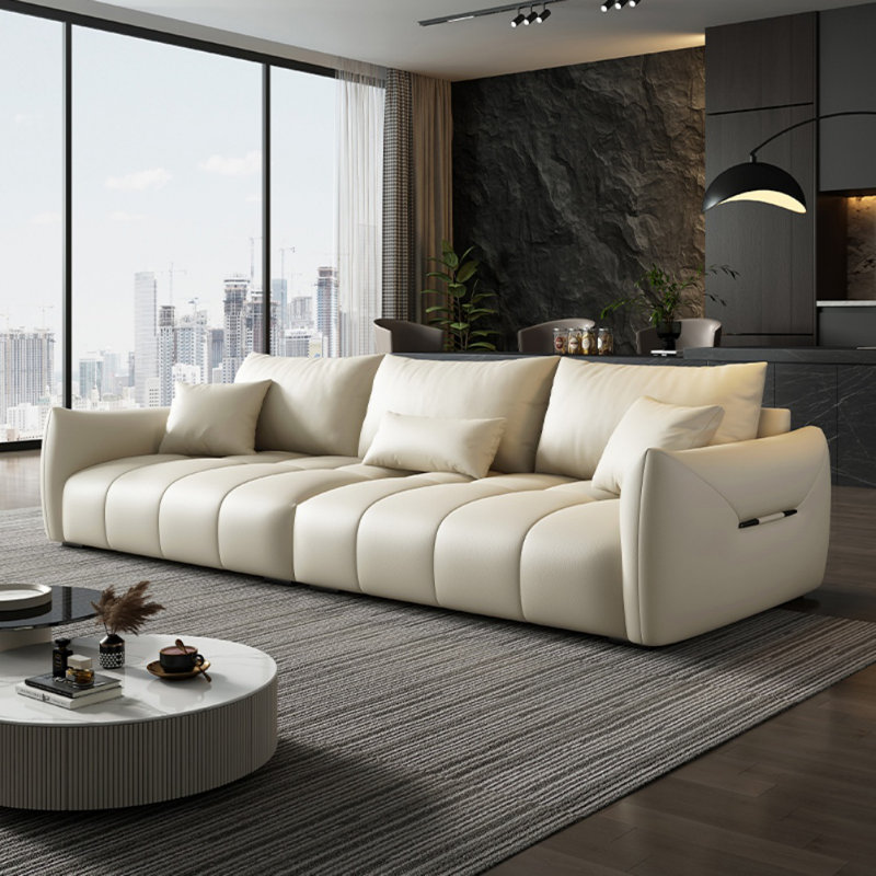 Canapé simple et créatif, 31,5 po x l 102,36 po x P 39,37 po, 2, Blanc cassé / blanc