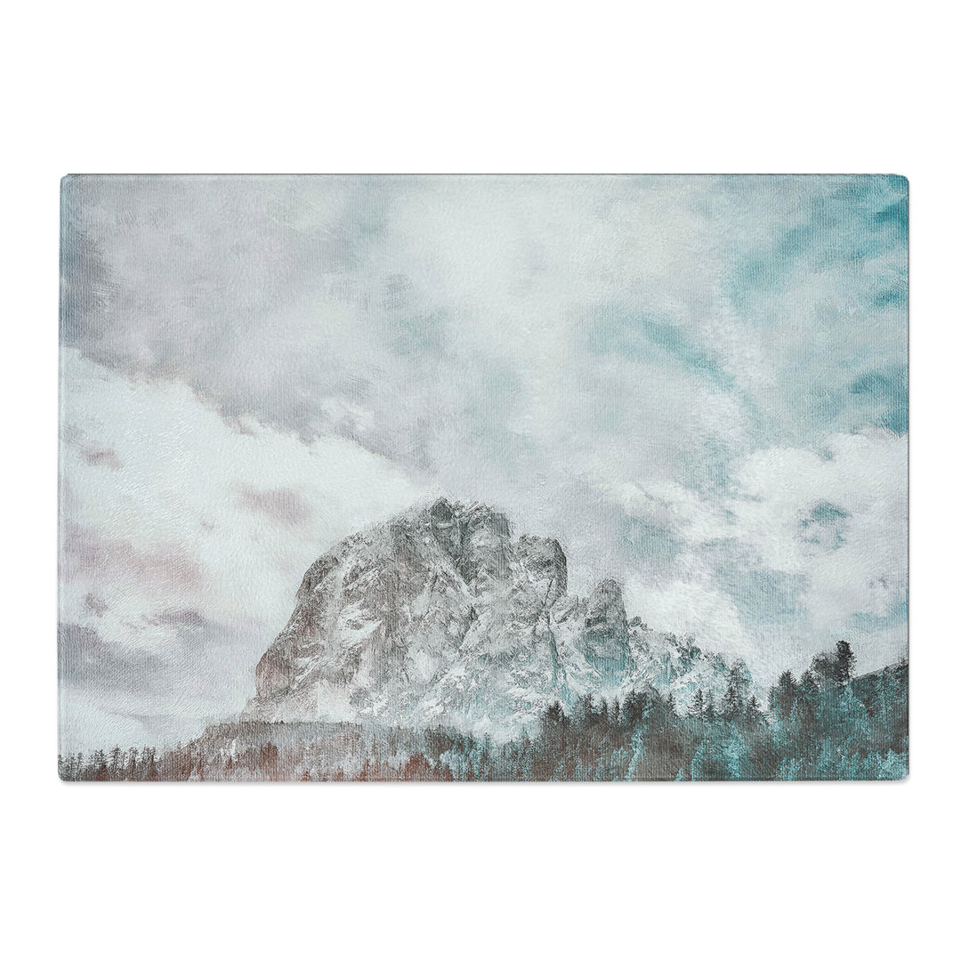Tempered Glass Mountain View Chopping Board