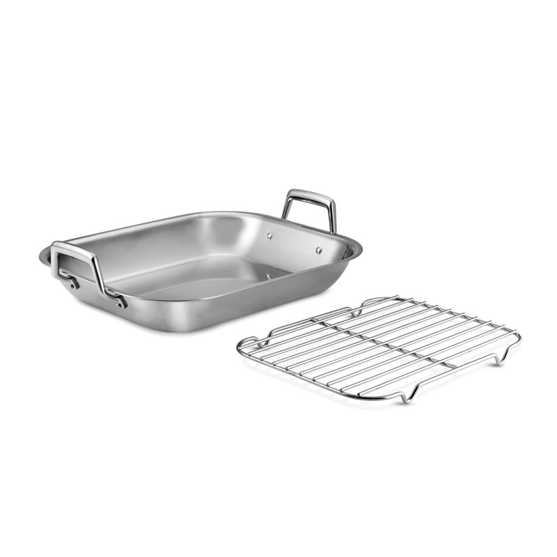 Tramontina Stainless Steel 16.75-Inch Roasting Pan with Rack