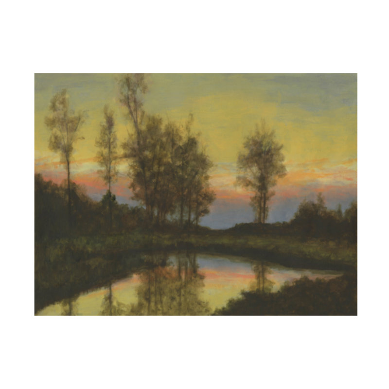 Art mural sur toile tendue - "Silent Sunset II" par Michael Willett pour décoration de salon, de chambre à coucher ou de bureau - 24 x 32