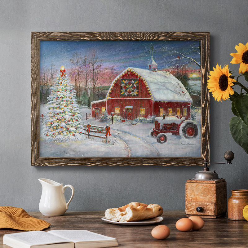 Anticipating Christmas, reproduction d'art sur toile, Noyer, H 22 po x l 32 po x P 1,5 po