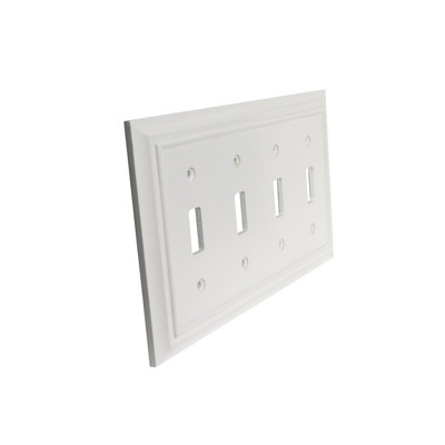 Classics 4 - Gang Toggle Light Switch Standard Wall Plate
