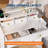 31.5 in Makeup Vanity Table Set with Storage Drawers & Stool for Bedroom-611677365