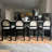 Boucle Upholstered Bar Stool with Woven Rattan Backrest-369930017-371209455-371209453