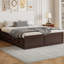 Structure de lit plateforme en bois avec 6 tiroirs -226452700