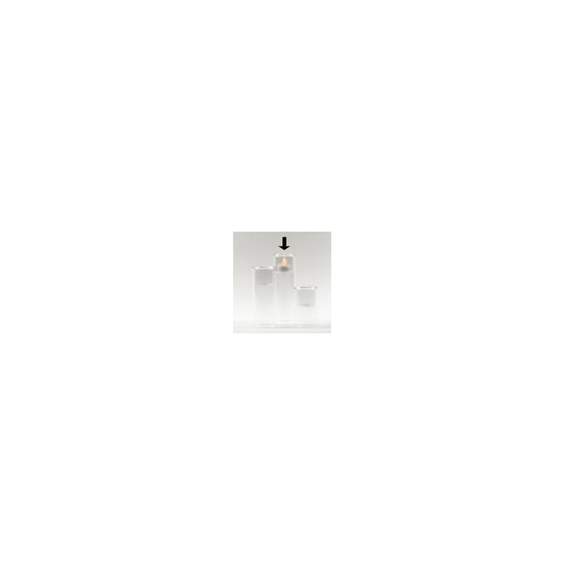 Glass Tabletop Tealight Holder, 7" H x 2" W x 2" D