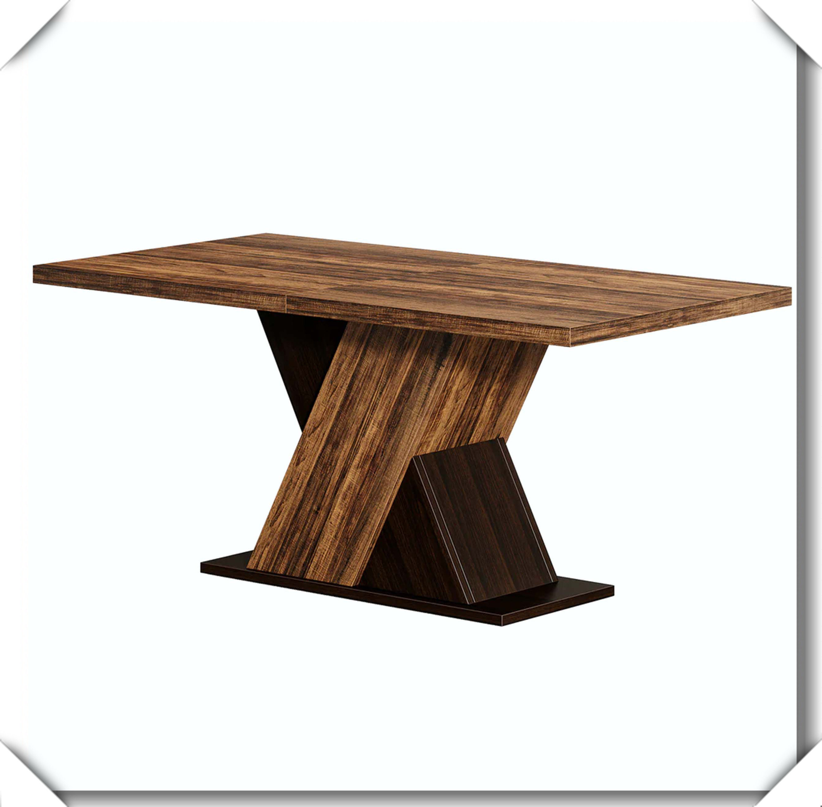 August Grove® Chic Table X Shaped Solid Balanced Rustic Design | Wayfair