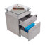 Rolling File Cabinet with Glass Top, Graphite-1980883405