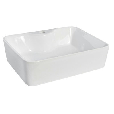 Nuie Vessels 480mm L x 370mm W White Vitreous China Rectangular Sink