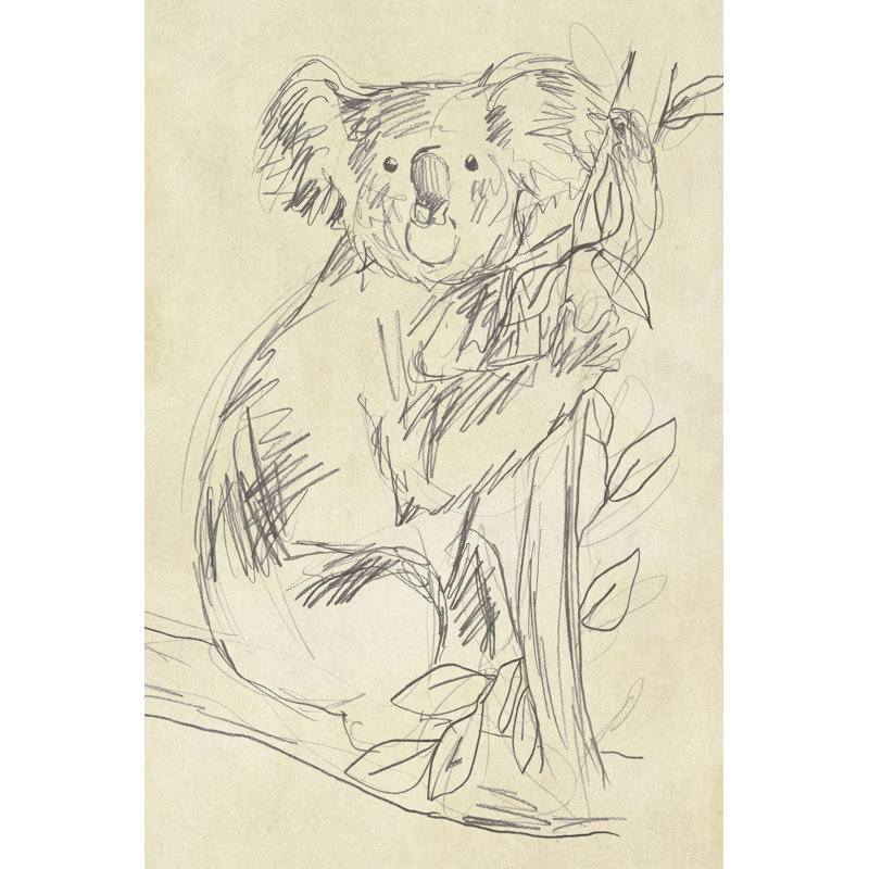 «Outback Sketch I» par June Erica Vess - peinture sur toile tendue, H 48 po x l 32 po