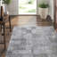 Sheepskin Geometric Area Rug in Gray