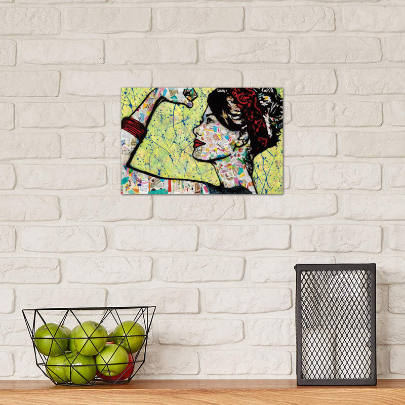 «Stronger» par Amy Smith - impression d'art graphique, Toile tendue, H 8 po x l 12 po x P 0,75 po