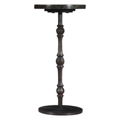 Rochester 10" Side Table in Green Marble with Casted Base