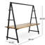 Table de salle à manger en bois avec support pour plante - L 88,5 po x P 39,5 po, H 80 po, métal avec couleur 80,0 po, + métal, assemblage requis