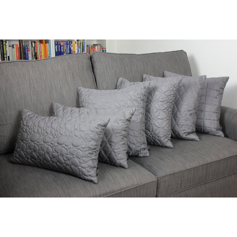 Bloxom Square Throw Cushion, Charcoal Grey, 60 x 60cm