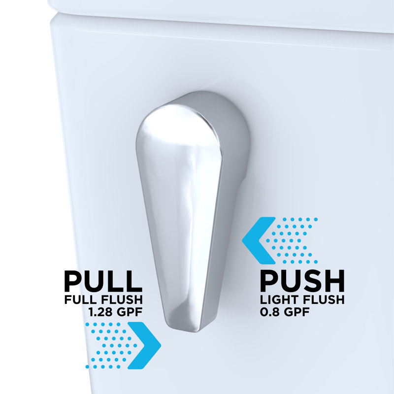 Drake® Dual-Flush Elongated Two-Piece toilet (Seat Included), 10"