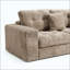 Ensemble de canapé modulaire Cloud, canapé modulaire de 105 po avec repose-pieds, mousse pure, velours en fausse fourrure de lapin, canapé de salon confortable