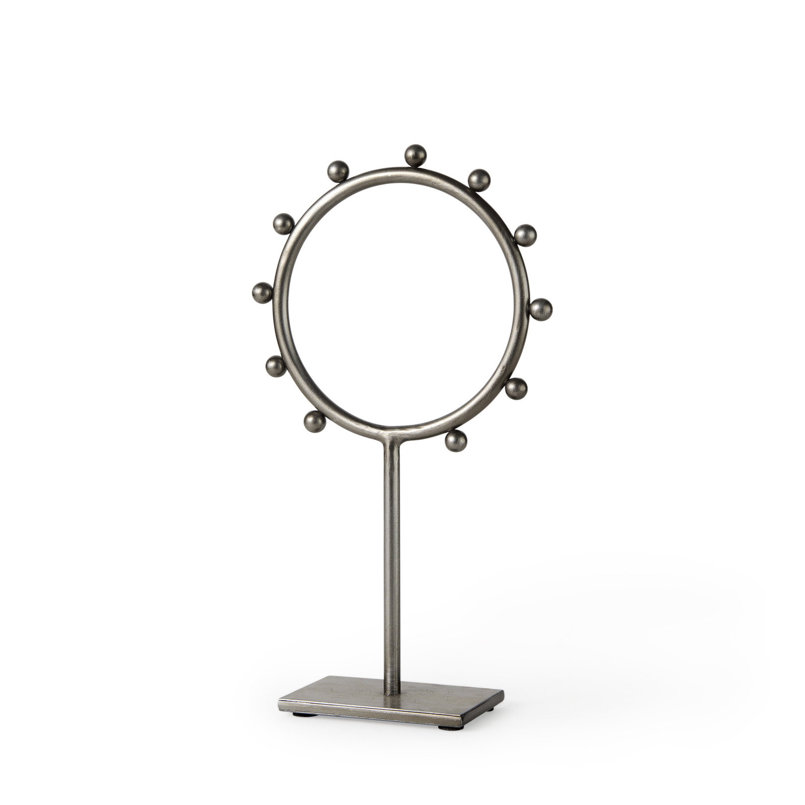 Arnisa Large Studded Hoop Object, 13.19" H x 7.48" W x 2.95" D