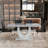 Modern 5-Piece Rectangular Faux Marble Dining Table Set-323867908-323867930