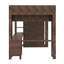 Grand lit mezzanine avec garde-robe et bureau-527911690