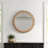 Augustine Solid Wood Round Wall Mirror
