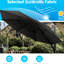 Parasol en porte-à-faux gris 11 pi, qualité de rotation réglable sur 360 ° et inclinaison, tissu teint 250G avec pare-soleil, fonctionnalité de parasol de patio rouille inclinable, protection d'ombrage extérieure stable