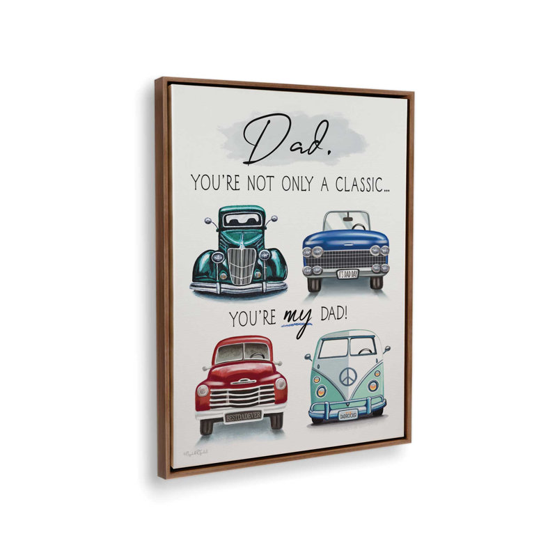 "You are my dad" par Elizabeth Tyndall, reproduction d'art, Toile avec cadre, Brun, L 36 x H 48