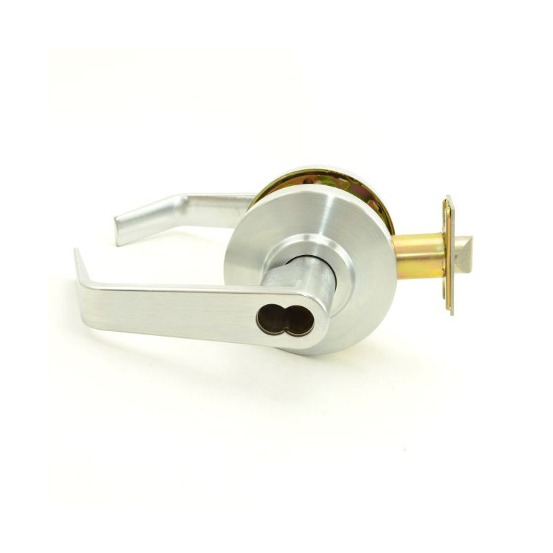 Levier de porte à clé, Chrome satiné