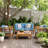 Maher Acacia Wood Patio Conversation Set with Cushions-1130348553
