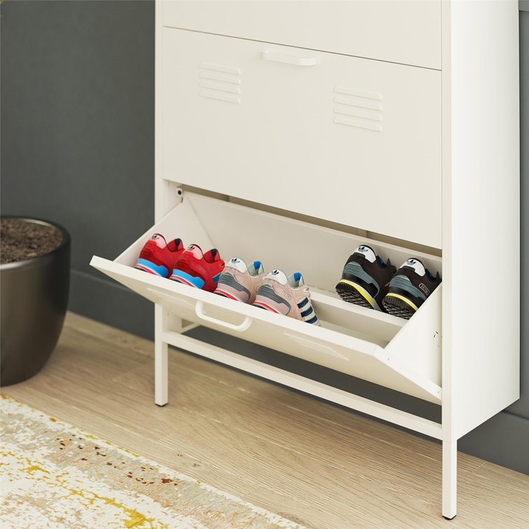 Gioia 4 - Shelf Storage Cabinet Hashtag Home Color: Soft White