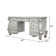 Carvajal Transitional 7-Drawer Vanity Desk with Oversized Scrolled Legs