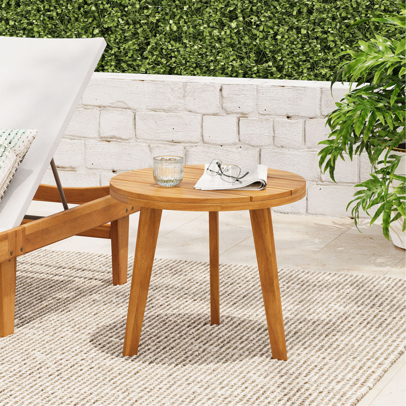 Acacia Round Outdoor Side Table