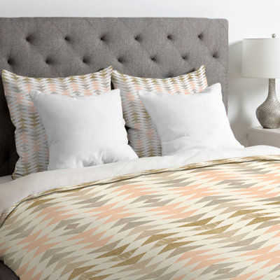 Georgiana Paraschiv Glam Geometric Shapes Duvet Cover