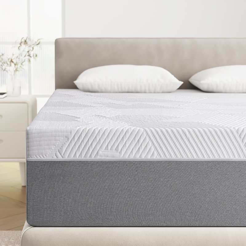 Alwyn Home 10 Inch Queen  Gel Memory Foam Mattress With Breathable Cover & Medium Feeling, Queen