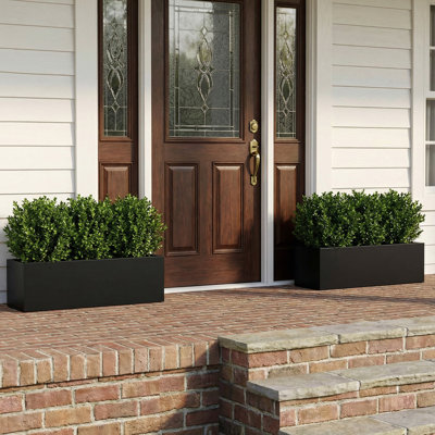 Jardinières rectangulaires en métal pour plantes d'extérieur