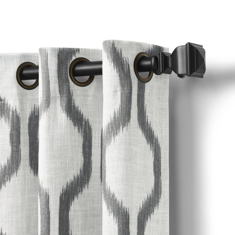 Rideau simple en polyester Clayburgh, Gris ardoise, l 52 po x L 95 po
