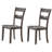 Transitional 7Pc Dining Set Rectangular Table Wood Base Ladder Back Chairs Grey Finish Wooden Dining Room Furniture