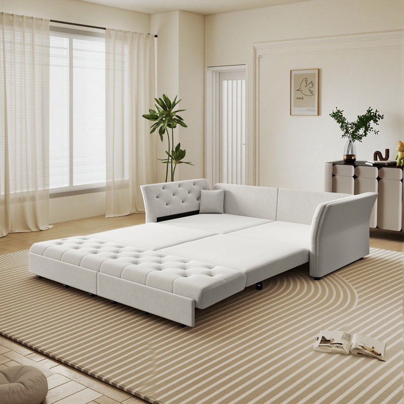 Canapé-lit convertible Modern, Gris clair