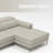 109.3"Genuine Leather Chaise Sectional Sofa - Modern L-Shape Sleeper Sofa with Adjustable Headrests Living Room Furniture,Gray-118704736-118704739