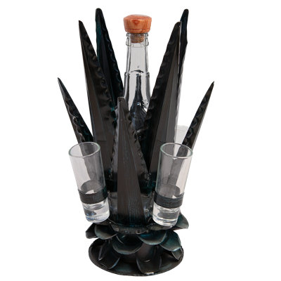 Agave Reserve Bottle & Shot Holder in Dark Green