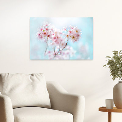 Soft Pink Cherry Blossoms Delicate Dreamy Ethereal Cherry Nature Spring Wall Art