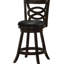2 tabourets de comptoir - Design pivotant, noir, coloré, pour la cuisine et la salle à manger en cappuccino et chaises hautes, choix de sièges relaxants, style moderne, tissu