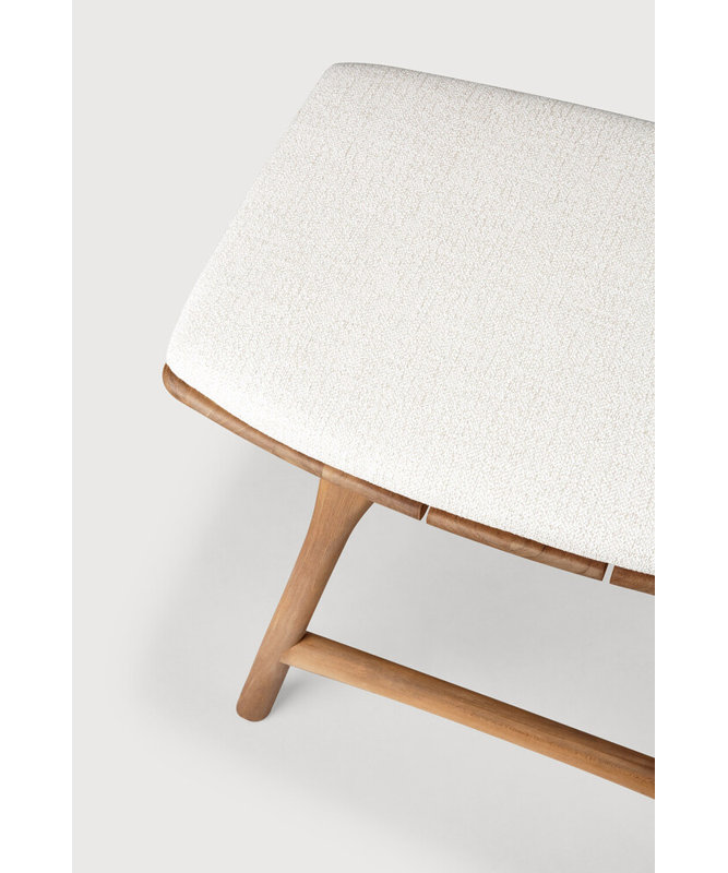 Osso Outdoor Teak Bar Stool, Off White