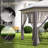 Outsunny 13.3' x 13.3' Pop Up Gazebo Hexagonal Canopy with 6 Zippered Mesh Netting