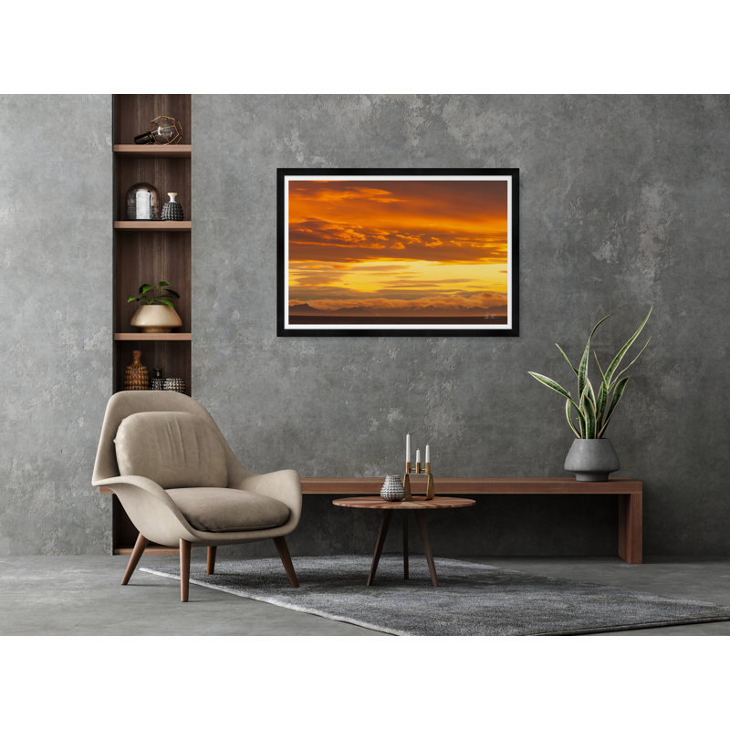 Orange Sunset On The Horizon Print