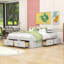 Lit plateforme en bois 6 tiroirs au design épuré-461776987-461776964