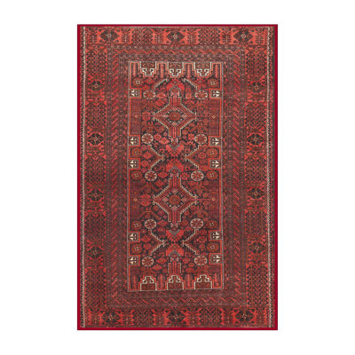 Tapis beige/brun/rouge traditionnel Destry